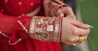 "Mehru" Crimson Red chiffon maxi 3-piece set